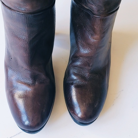 Progetto Italian knee high stacked heel boots - Picture 4 of 8